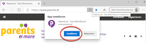 macOS Chrome Install-Symbol